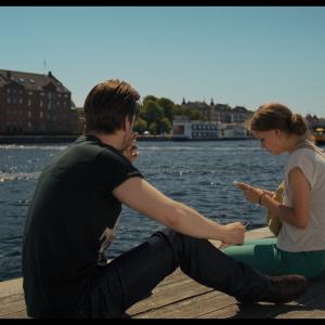 Still of Gethin Anthony and Frederikke Dahl Hansen in Copenhagen (2014)