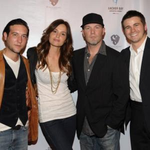 Actors Chris Marquette Gloria Votsis Director Fred Durst Actor Jason Ritter attend the Los Angeles Premiere of The Education of Charlie Banks