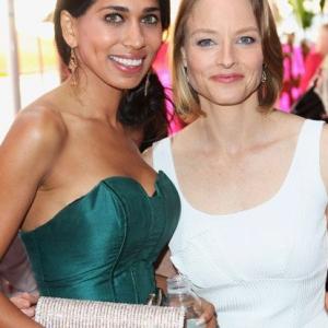 Actresses Fagun Thakrar and Jodie Foster attend the Hollywood Reporter honors Jodi Foster for 'The Beaver' hosted by vitaminwater at Z Plage vitaminwater on in Cannes, France.