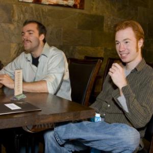 Garrett Quirk and Tim Finnigan on the set of Betting the Devil your Head 2009