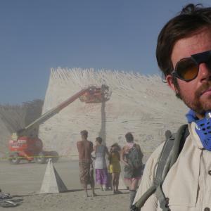 on the Burning Man playa shooting a doc 2010