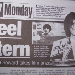 Reel Stern article in the New York Post April 2006 reviewing Radio Play Winner of Howard Stern Film Festival John Rebello starring as the young Howard