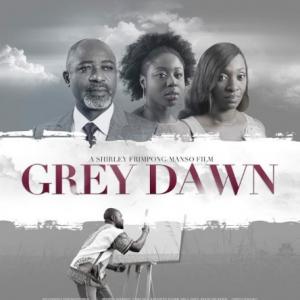 Funlola on the poster of a movie she starred in  Grey Dawn 2015