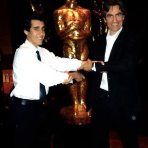 Oscar Awards Roman handshake with Josh Hamini