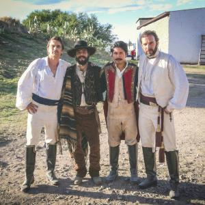 Texas Rising Set - Olivier Martinez, Felipe de Lara, Harold Torres, Antonio de la Vega