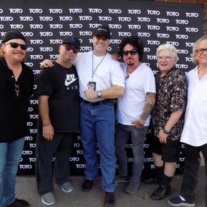 Darren W. Conrad with the band, TOTO. August 22, 2015.