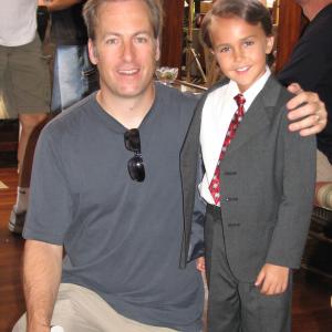 Michael and Director Bob Odenkirk on the set of The Brothers Solomon 2007