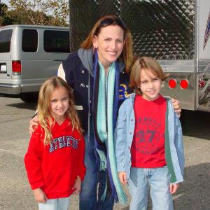 Michael and Jamie Ormsby with Marlee Matlin on the set of Sweet Nothing in My Ear (2008)