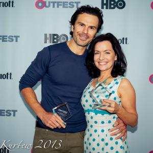 OUTFEST 2013 Grand Jury Winners for Best Actor Marcus DeAnda and Bill Heck not shown in PIT STOP  Guinevere Turner for Best Actress in Whos Afraid of Vagina Wolf?