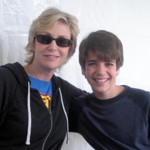 Brandon & Jane Lynch at the Race for the Rescues Event. Both Jane & Brandon hosted the event in Pasadena.