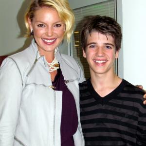Brandon with Katherine Heigl at a private press conference for the LA Animal Alliance