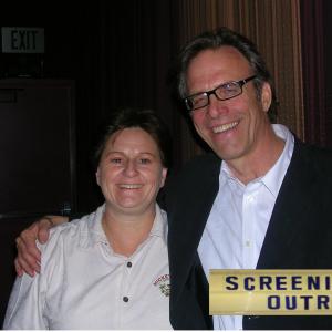 PI Becky and Director Kirby Dick at the advanced screening of Outrage