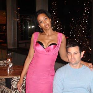 Christmas 2010 in pink Versace Love Yascone with Bryan Scichilone