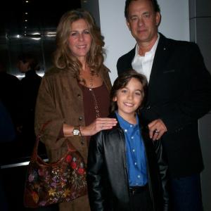 Andy with Tom Hanks and Rita Wilson at screening of WISH