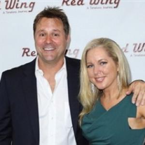 Director Will Wallace and Actress Tammy Barr attend the premiere of Red Wing at Harmony Gold Theatre on August 6 2013 in Los Angeles California