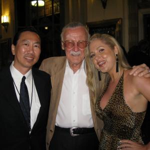 Tammy Barr with Gene Chang Esq and Stan Lee at the event of The Avengers premier at the Catalina Film Festival on May 4 2012