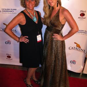 Tammy Barr and Blanny Hagenah, director of the Catalina Island Conservancy at the Catalina Film Festival red carpet arrivals May 4, 2012.