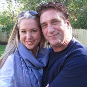 Tammy Barr and Daniel Baldwin on the set of Return to Vengeance