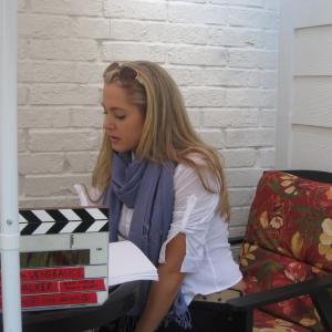 Tammy Barr on the set of Return to Vengeance
