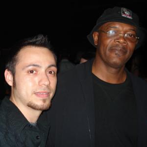 On the set of The Cleaner with Samuel Jackson