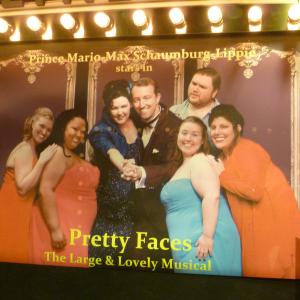 Theatre Billboard Prince MarioMax SchaumburgLippe staring the show Pretty Faces  The Large  Lovely Musical by Robert W Cabell