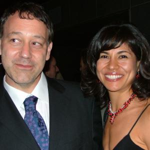 Flor de Maria Chahua and Sam Raimi at the Los Angeles Premiere of DRAG ME TO HELL