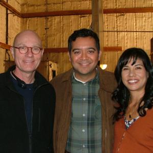 On the set of Law & Order:L.A. with Jean de Segonzac and actor Ithamar Enriquez