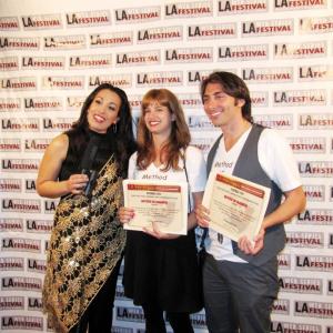 Gerard Bianco Jr and Nikki Gold win Best Ensemble at LA Web Fest