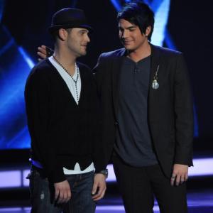 Still of Adam Lambert and Matt Giraud in American Idol: The Search for a Superstar (2002)