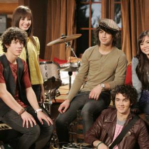 Still of Demi Lovato, Anna Maria Perez de Tagle, Kevin Jonas, Joe Jonas and Nick Jonas in Camp Rock (2008)