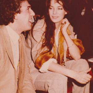 With French star Jane Birkin, at the YVES SAINT LAURENT fashion show,PARIS