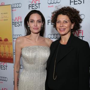 Angelina Jolie and Donna Langley at event of Prie juros 2015