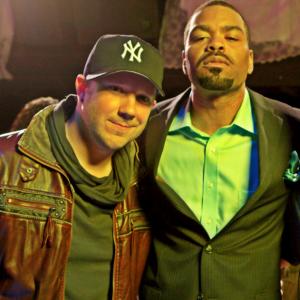 Director Brendan Gabriel Murphy  ActorHipHop Star Method Man on the LUCKY NMBR set in NYC