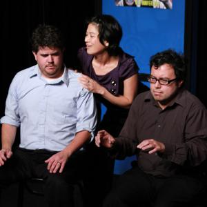 Angry Nerds performing Sketch at iO West's 2012 L.A. Improv Comedy Festival. Nick Jackson, Ali Chen, Ric Rosario