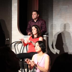 Harsh Words with Friends at The Second City Hollywood, Ryan Meshell, Carolyn Marie Wright, and Ali Chen
