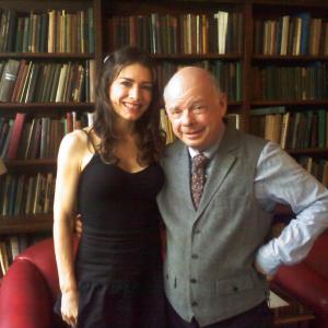 Juliette Bennett with Wallace Shawn on the set of Don Peyote 2011