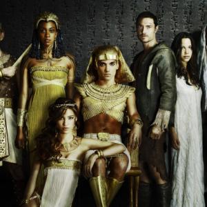 Still of Max Brown Antony Bunsee Travis Beacham Kelsey Asbille Reece Ritchie Condola Rashad and Caroline Ford in Hieroglyph 2014