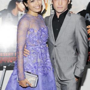 Reece Ritchie and Freida Pinto at event of Desert Dancer 2014