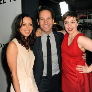 Paul Rudd Aubrey Plaza and Lena Dunham at event of Tik 40 2012