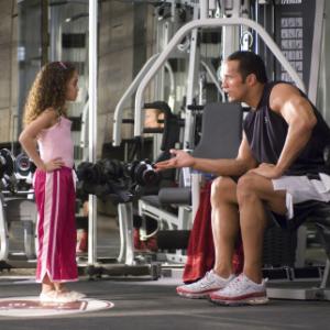 Still of Dwayne Johnson and Madison Pettis in The Game Plan 2007