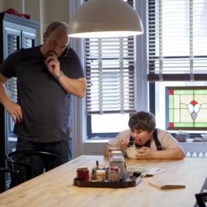 Still of Louis CK and Jeremy Shinder in Louie 2010