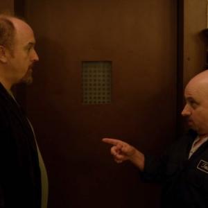 Still of Louis C.K. and Clark Middleton in Louie (2010)