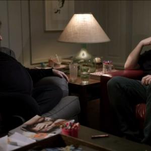 Still of Rusty Schwimmer and Louis C.K. in Louie (2010)
