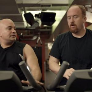 Still of Louis CK and Robert Kelly in Louie 2010
