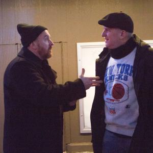 Still of Michael Rapaport and Louis C.K. in Louie (2010)