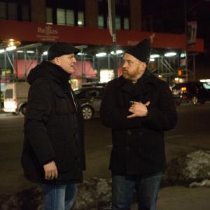 Still of Michael Rapaport and Louis CK in Louie 2010