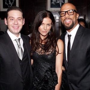 From left Derek Anderson Toneya Nowikovsky and Common at the Edmont Society Affair benefit