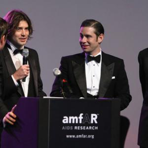 amfAR Cinema Against AIDS Dubai Gala. From left: Victor Kent Kubicek, Derek Anderson and Danny Glover.