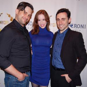 THE GRID's three leads at the 2014 NYC International Film Festival's Red Carpet Opening Night.