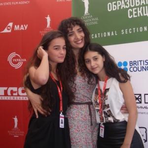 Mariam Bokeria, Nana Ekvtimishvili and Lika Babluani at the Odessa International Film Festival 2013